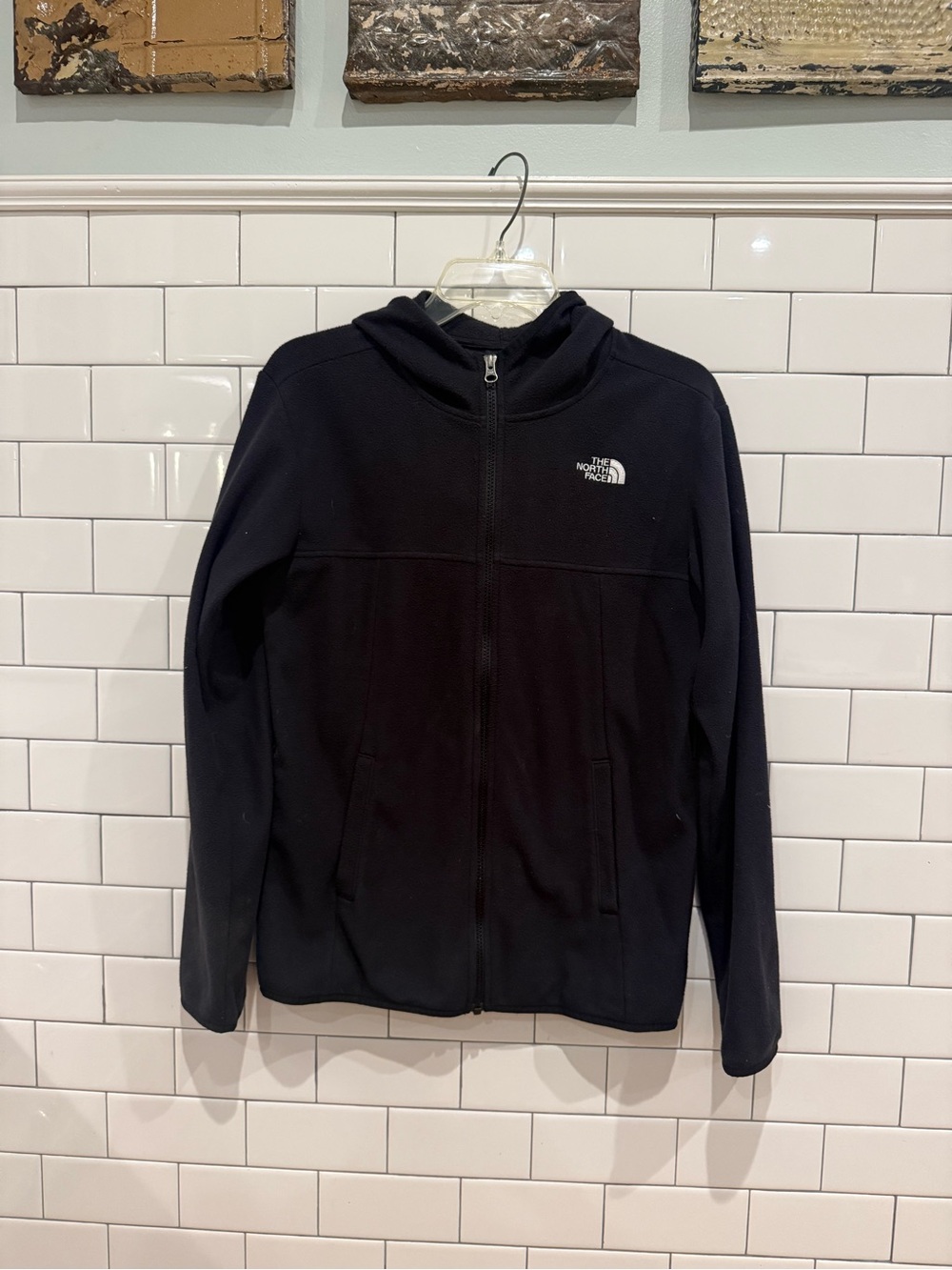The North Face Youth XL Black Full-Zip Hooded Jacket